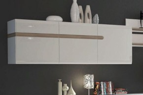 Шкаф навесной 3D/TYP 67, LINATE ,цвет белый/сонома трюфель в Нижнем Тагиле - nizhniy-tagil.ok-mebel.com | фото 3