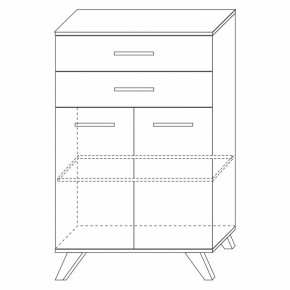 Шкаф низкий Вега Скандинавия в Нижнем Тагиле - nizhniy-tagil.ok-mebel.com | фото 5