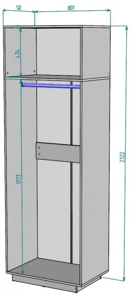 Шкаф "Аврора (H37)" в Нижнем Тагиле - nizhniy-tagil.ok-mebel.com | фото 2