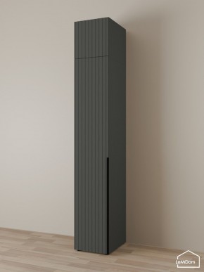 Шкаф с антресолью Linnea MHR-1A-1 2450х400х510 (Графит-М 11.1.25) в Нижнем Тагиле - nizhniy-tagil.ok-mebel.com | фото