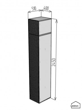 Шкаф с антресолью Linnea MHR-1A-2 2450х400х510 (ДВ-М 11.1.25) в Нижнем Тагиле - nizhniy-tagil.ok-mebel.com | фото 2