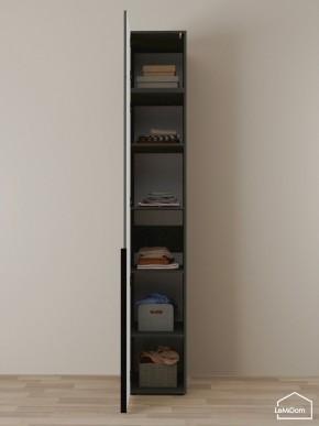 Шкаф с антресолью Linnea MHR-1A-2 2450х400х510 (Графит-М 11.1.25) в Нижнем Тагиле - nizhniy-tagil.ok-mebel.com | фото 4