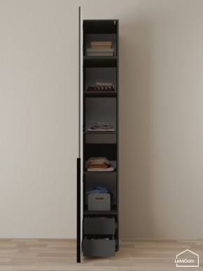 Шкаф с антресолью Linnea MHR-1A-4 2450х400х510 (Графит-М 11.1.25) в Нижнем Тагиле - nizhniy-tagil.ok-mebel.com | фото 4