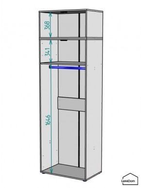 Шкаф с антресолью Linnea MHR-2POA-1 2450х800х510 (Белый-М 11.1.2) в Нижнем Тагиле - nizhniy-tagil.ok-mebel.com | фото 3