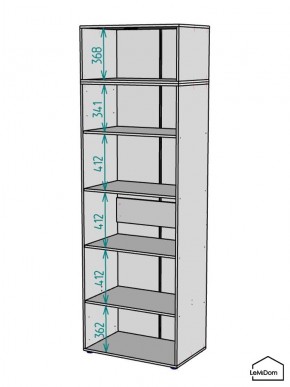 Шкаф с антресолью Linnea MHR-2POA-2 2450х800х510 (Белый-М 11.1.2) в Нижнем Тагиле - nizhniy-tagil.ok-mebel.com | фото 3