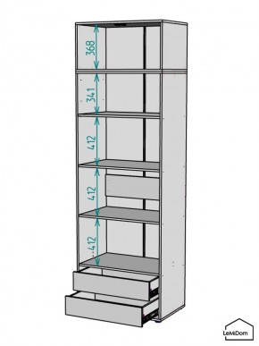 Шкаф с антресолью Linnea MHR-2POA-4 2450х800х510 (Белый-М 11.1.2) в Нижнем Тагиле - nizhniy-tagil.ok-mebel.com | фото 3