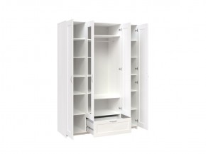 Шкаф СИРИУС четырёхдверный белый с одним выдвижным ящиком и двумя зеркалами в Нижнем Тагиле - nizhniy-tagil.ok-mebel.com | фото 2