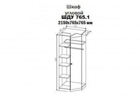 KI-KI ШДУ765.1 Шкаф угловой (белый/белое дерево) в Нижнем Тагиле - nizhniy-tagil.ok-mebel.com | фото 2