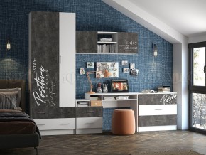 ВЕГА NEW Позитив Шкаф (Бетон темный/белый) в Нижнем Тагиле - nizhniy-tagil.ok-mebel.com | фото 3