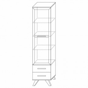 Шкаф-витрина 450 Вега Скандинавия в Нижнем Тагиле - nizhniy-tagil.ok-mebel.com | фото 7