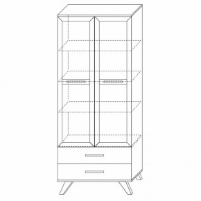 Шкаф-витрина 800 Вега Скандинавия в Нижнем Тагиле - nizhniy-tagil.ok-mebel.com | фото 6