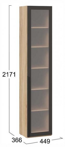 Шкаф-витрина Порто СМ-393.07.213 в Нижнем Тагиле - nizhniy-tagil.ok-mebel.com | фото 4