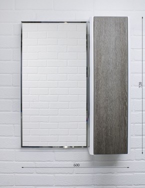Шкаф-зеркало Uno 60 Дуб серый левый/правый Домино (DU1503HZ) в Нижнем Тагиле - nizhniy-tagil.ok-mebel.com | фото 7