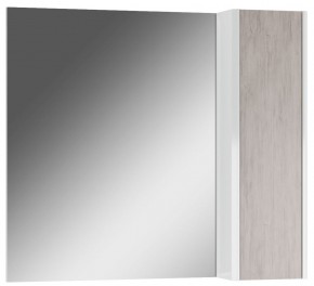 Шкаф-зеркало Uno 80 Дуб серый левый/правый Домино (DU1504HZ) в Нижнем Тагиле - nizhniy-tagil.ok-mebel.com | фото