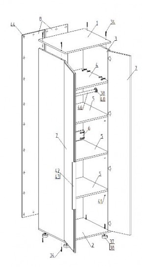 Спальный гарнитур "Лео" (модульный) в Нижнем Тагиле - nizhniy-tagil.ok-mebel.com | фото 10