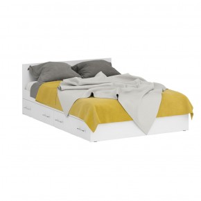 Стандарт Кровать с ящиками 1400, цвет белый, ШхГхВ 143,5х203,5х70 см., сп.м. 1400х2000 мм., без матраса, основание есть в Нижнем Тагиле - nizhniy-tagil.ok-mebel.com | фото 2