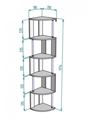 Стеллаж Maria S113-MA (Белый) в Нижнем Тагиле - nizhniy-tagil.ok-mebel.com | фото 3