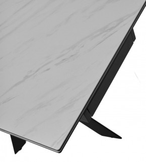 Стол BELLUNO 160 MARBLES KL-99 Белый мрамор матовый, итальянская керамика/ черный каркас, ®DISAUR в Нижнем Тагиле - nizhniy-tagil.ok-mebel.com | фото 6