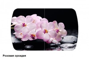 Стол Бостон 900*600 (опоры Брифинг) Стекло/фотопечать Розовая Орхидея в Нижнем Тагиле - nizhniy-tagil.ok-mebel.com | фото