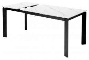 Стол CORNER 120 MATT WHITE MARBLE SOLID CERAMIC / BLACK, ®DISAUR в Нижнем Тагиле - nizhniy-tagil.ok-mebel.com | фото 5