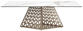 Стол ENNA 220 KL-188 Контрастный мрамор матовый, итальянская керамика/ каркас цвета шампань, ®DISAUR в Нижнем Тагиле - nizhniy-tagil.ok-mebel.com | фото 10