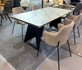 Стол IVAR 180 MARBLES KL-188 Контрастный мрамор, итальянская керамика, ®DISAUR в Нижнем Тагиле - nizhniy-tagil.ok-mebel.com | фото 11
