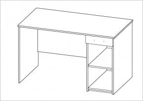 Стол КАСТОР письменный с одной тумбой и одним ящиком, цвет Дуб Сонома в Нижнем Тагиле - nizhniy-tagil.ok-mebel.com | фото 3