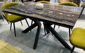 Стол Кентукки 3 140 ЯШМА, стекло / ЧЕРНЫЙ, М-City в Нижнем Тагиле - nizhniy-tagil.ok-mebel.com | фото 7