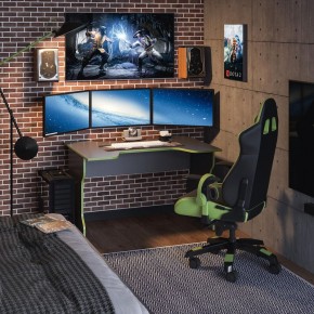 Стол компьютерный ВАРДИГ K1 120x82, антрацит/лайм в Нижнем Тагиле - nizhniy-tagil.ok-mebel.com | фото 4
