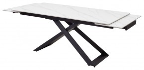 Стол LIVORNO 180 MATT WHITE MARBLE SOLID CERAMIC / BLACK, ®DISAUR в Нижнем Тагиле - nizhniy-tagil.ok-mebel.com | фото 5