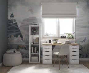 Стол письменный Ингар 2/55 140x75x55, дуб беленый/белый в Нижнем Тагиле - nizhniy-tagil.ok-mebel.com | фото 4