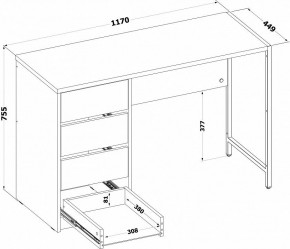 Стол письменный СПМ-405 в Нижнем Тагиле - nizhniy-tagil.ok-mebel.com | фото 3