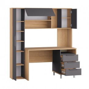 Стол рабочий 12.95 N Комфорт (Дуб сонома, Темно - серый U2601) в Нижнем Тагиле - nizhniy-tagil.ok-mebel.com | фото 2