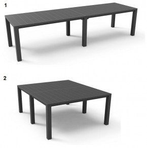 Стол раскладной Джули (Julie Double table 2 configurations) Графит в Нижнем Тагиле - nizhniy-tagil.ok-mebel.com | фото 1