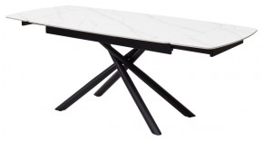 Стол RIVOLI 140 MATT WHITE MARBLE SOLID CERAMIC / BLACK, ®DISAUR в Нижнем Тагиле - nizhniy-tagil.ok-mebel.com | фото 5