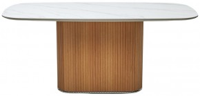 Стол TAMPA 180 цвет БЕЛЫЙ МРАМОР M326, керамика / Каркас OAK, ®DISAUR в Нижнем Тагиле - nizhniy-tagil.ok-mebel.com | фото 9