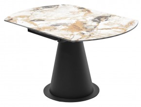 Стол TERAMO 135 GLOSS GRAND JADE SOLID CERAMIC, керамика, поворотн.механизм / Черный каркас, ®DISAUR в Нижнем Тагиле - nizhniy-tagil.ok-mebel.com | фото 11