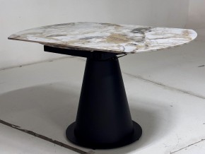 Стол TERAMO 135 GLOSS GRAND JADE SOLID CERAMIC, керамика, поворотн.механизм / Черный каркас, ®DISAUR в Нижнем Тагиле - nizhniy-tagil.ok-mebel.com | фото 9