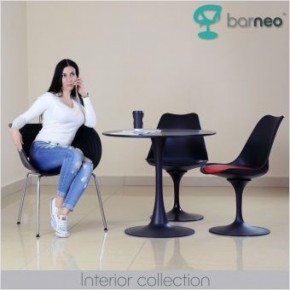 Стул Barneo N-8 Tulip style черный с черной подушкой в Нижнем Тагиле - nizhniy-tagil.ok-mebel.com | фото 4