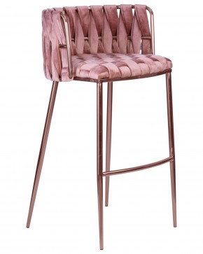 Стул барный DOBRIN EMMA ROSE GOLD, розовый велюр (VF-10) в Нижнем Тагиле - nizhniy-tagil.ok-mebel.com | фото 2