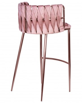Стул барный DOBRIN EMMA ROSE GOLD, розовый велюр (VF-10) в Нижнем Тагиле - nizhniy-tagil.ok-mebel.com | фото 4