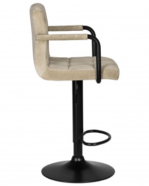 Стул барный DOBRIN KRUGER ARM BLACK, бежевый вельвет (LAR-E2041-04) в Нижнем Тагиле - nizhniy-tagil.ok-mebel.com | фото 3