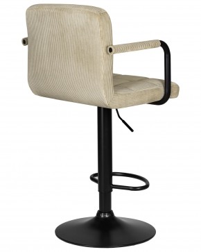 Стул барный DOBRIN KRUGER ARM BLACK, бежевый вельвет (LAR-E2041-04) в Нижнем Тагиле - nizhniy-tagil.ok-mebel.com | фото 4