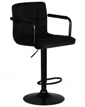 Стул барный DOBRIN KRUGER ARM BLACK, черный вельвет (LAR-E2041-52) в Нижнем Тагиле - nizhniy-tagil.ok-mebel.com | фото 2