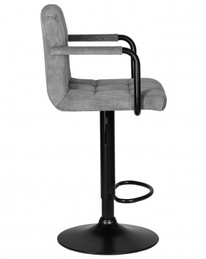 Стул барный DOBRIN KRUGER ARM BLACK, серый вельвет (LAR-E2041-25) в Нижнем Тагиле - nizhniy-tagil.ok-mebel.com | фото 3