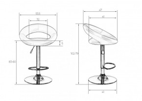 Стул барный DOBRIN MIRA LM-5001 (красный) в Нижнем Тагиле - nizhniy-tagil.ok-mebel.com | фото 3