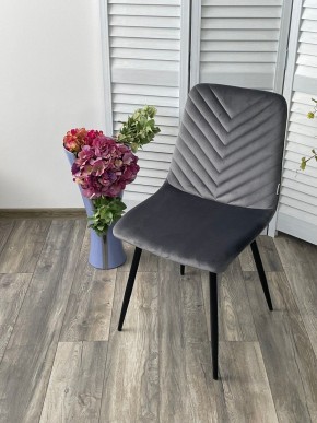Стул DUKE BLUVEL-14 GREY, велюр / черный каркас М-City в Нижнем Тагиле - nizhniy-tagil.ok-mebel.com | фото 5