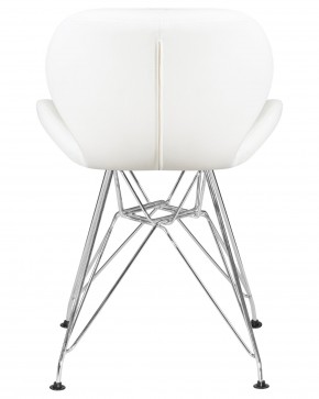 Стул обеденный DOBRIN BUTTERFLY CHROME, ножки хром, цвет белый в Нижнем Тагиле - nizhniy-tagil.ok-mebel.com | фото 5