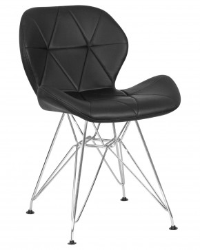 Стул обеденный DOBRIN BUTTERFLY CHROME, ножки хром, цвет чёрный в Нижнем Тагиле - nizhniy-tagil.ok-mebel.com | фото