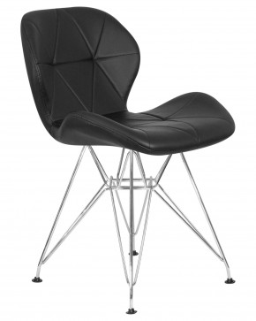 Стул обеденный DOBRIN BUTTERFLY CHROME, ножки хром, цвет чёрный в Нижнем Тагиле - nizhniy-tagil.ok-mebel.com | фото 2